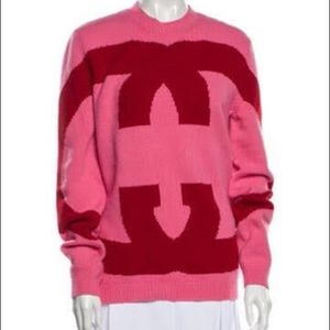 GG logo cashmere pull over sweater